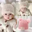 Mũ dệt kim ấm áp cho trẻ em mùa đông có Pompom Mũ beanie dệt kim trẻ em Màu trơn Mũ trẻ em cho bé trai bé gái Phụ kiện VN