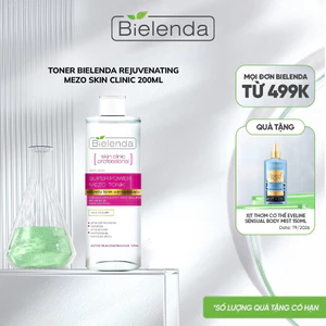 Toner Bielenda Mezo Skin Clinic Rejuvenating dưỡng ẩm sâu, phục hồi và trẻ hoá da 200ml