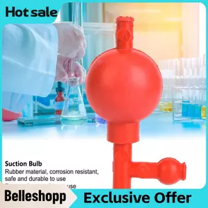 belleshopp Bóng hút định lượng Bóng hút Pipet cao su Phòng thí nghiệm phụ với 3 lỗ màu đỏ