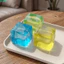 Đồ chơi Squishy chanh QEARY, Đồ chơi bóp viên đá TPR tăng chậm mềm mại, Đồ chơi xếp nếp mới lạ Di động chống dính Sáng tạo bông tuyết Đồ chơi phục hồi chậm