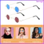2 Chiếc Kính Dự Tiệc Khiêu Vũ Kính Mát Tròn Lớn Cosplay Lễ Hội Kính Mắt Mát kevga