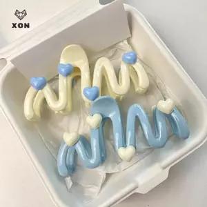 Kẹp tóc hình trái tim đơn giản dễ thương Kẹp tóc lớn đa năng ngọt ngào dành cho nữ Thời trang bé gái Kẹp cá mập Phụ kiện tóc Quà tặng [Mina]