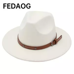 Mũ FEDAOG Panama, Vành Rộng Có Khóa Thắt Lưng Mũ Fedora, Thời Trang Mềm Mại Thanh Lịch Vintage Mũ Cao Bồi Nam Nữ