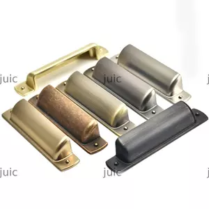 Tay nắm tủ JUIC, Kéo cốc tủ bằng đồng cổ chắc chắn, Hot Vintage Tuổi Vàng Đồng Ngăn Kéo Cốc Kéo Tủ Bếp Phần Cứng