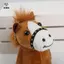 Móc khóa ngựa Túi sang trọng quyến rũ Ngựa nâu dễ thương Quà tặng Kawaii cho phụ kiện năm mới Giáng sinh Mặt dây chuyền động vật nhồi bông [Mina]