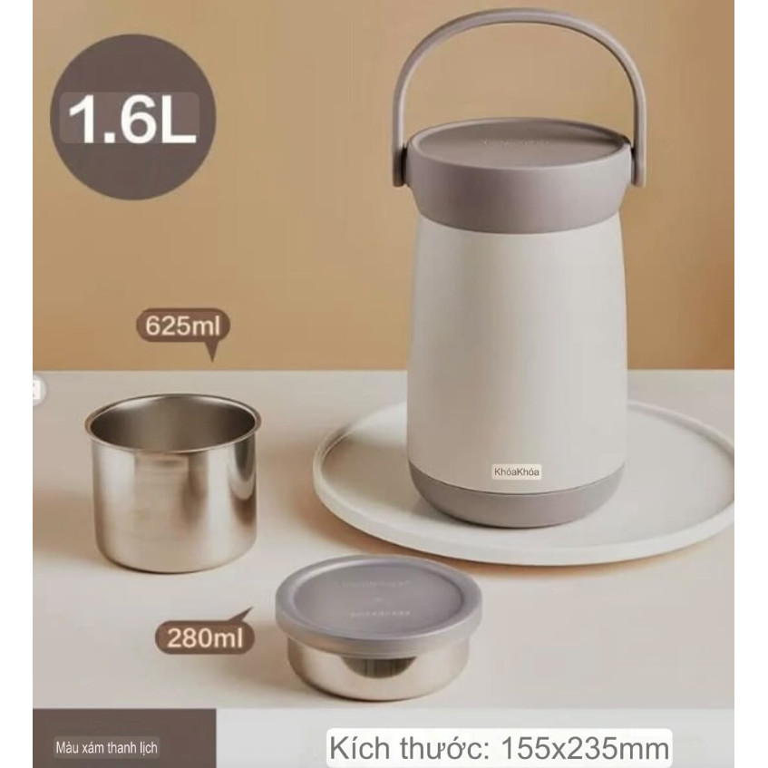 HỘP CƠM GIỮ NHIỆT LOCK&LOCK 1,6L MURSHROOM PORTABLE POT LHC8049