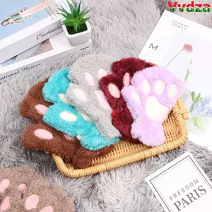 VVDZA Găng Tay Đáng Yêu Lông Tơ Mùa Đông Ấm Áp Ngón