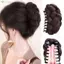 YOLOGO Tóc Bun Móng Vuốt Kẹp, Tổng Hợp Lông Tơ Bun Đầu Tóc Giả, Thời Trang Màu Nâu Tự Nhiên Đen Tóc Giả Kẹp Tóc Phụ Kiện Tóc