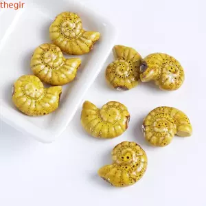 THEGIRL8B Ốc Gốm Hạt, Retro Glazed Conch Spacer Hạt Sứ, Rời Nổi Kích Thước Nhỏ Nhiều Màu DIY Trang Sức Làm Vòng Tay