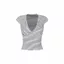 Áo Thun Cổ Tim Nữ Kẻ Sọc Form Ôm Body, Tay Ngắn Co Giãn Thoải Mái - - Hieuvy Botique