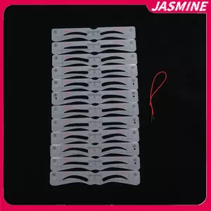 JASMINE 12 Chiếc Silicon Lông Mày Stencils Trang Điểm Lông Mày Vẽ Hướng Dẫn Thẻ Mẫu DIY Phụ Kiện Trang Điểm JASMINE