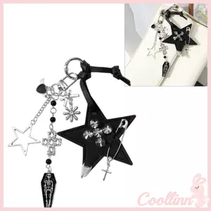 COO Crosses Mặt Dây Chuyền Túi Móc Khóa Quyến Rũ Cho Nữ Phong Cách Gothic Phụ Kiện Với Ren Chi Tiết Cho Ba Lô Ví Chìa Khóa Trang Trí