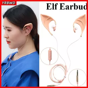 YRBWD Tai nghe Elf 3,5 mm Cosplay Elves Stereo Tích hợp Mic Tai nghe