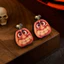 Bộ 5 Đôi Halloween Sáng Tạo Ngộ nghĩnh Bằng Gỗ Dễ Thương In Hình Bí Ngô Cảm Xúc Gói Bông Tai