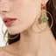 HFSHY Tối Giản Mạ Vàng Vòng Dangle Bông Tai Men Ong Quyến Rũ Hạt Đỏ Giọng Cho Nữ Hàng Ngày Mặc VN