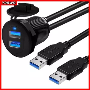 YRBWD Xe Xả Gắn Cáp Hợp Kim Nhôm Cáp Nối Dài Cổng Đôi Bảng Điều Khiển Cho Xe Tải Thuyền Xe Máy