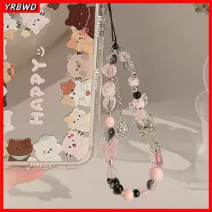 Dây buộc điện thoại YRBWD, Dây điện thoại có thể điều chỉnh đính cườm, Dây đeo dây điện thoại dễ thương mùa hè Bohemia