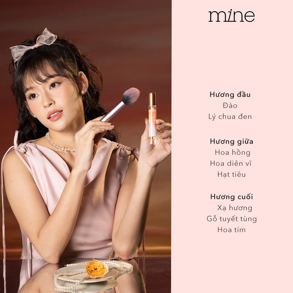 [TẶNG 1 NƯỚC HOA 2ML] Nước Hoa Mine A Better Day Hương Hoa Hồng Trầm Lắng Và Gỗ Tuyết Tùng Hỗ Trợ Lưu Hương 8 Tiếng 9ml