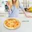 Bộ 2 Chảo Pizza 10 Inch, Khay Nướng Bánh Tròn Pizza Inox, Chảo Nướng giòn để Phục Vụ Nướng Bánh,