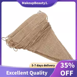 3.7M Mộc Mạc Đa Năng Hessian Burlap Ren Bunting Shabby Sang Trọng Biểu Ngữ Đám Cưới