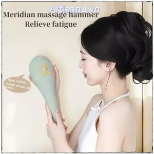 Búa Massage ARTISANU, Massage Kinh Tuyến Handmade Mugwort Búa, Thực Tế Tự Massage Di Động Bấm huyệt Búa Sức Khỏe Giảm Mệt Mỏ