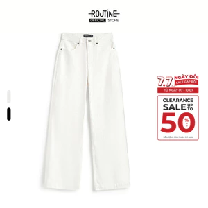 Quần Jeans Nữ Ống Loe Thêu Nhỏ Basic Form Flare - Routine 10S25DPAW024