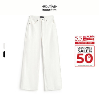 Quần Jeans Nữ Ống Loe Thêu Nhỏ Basic Form Flare - Routine 10S25DPAW024