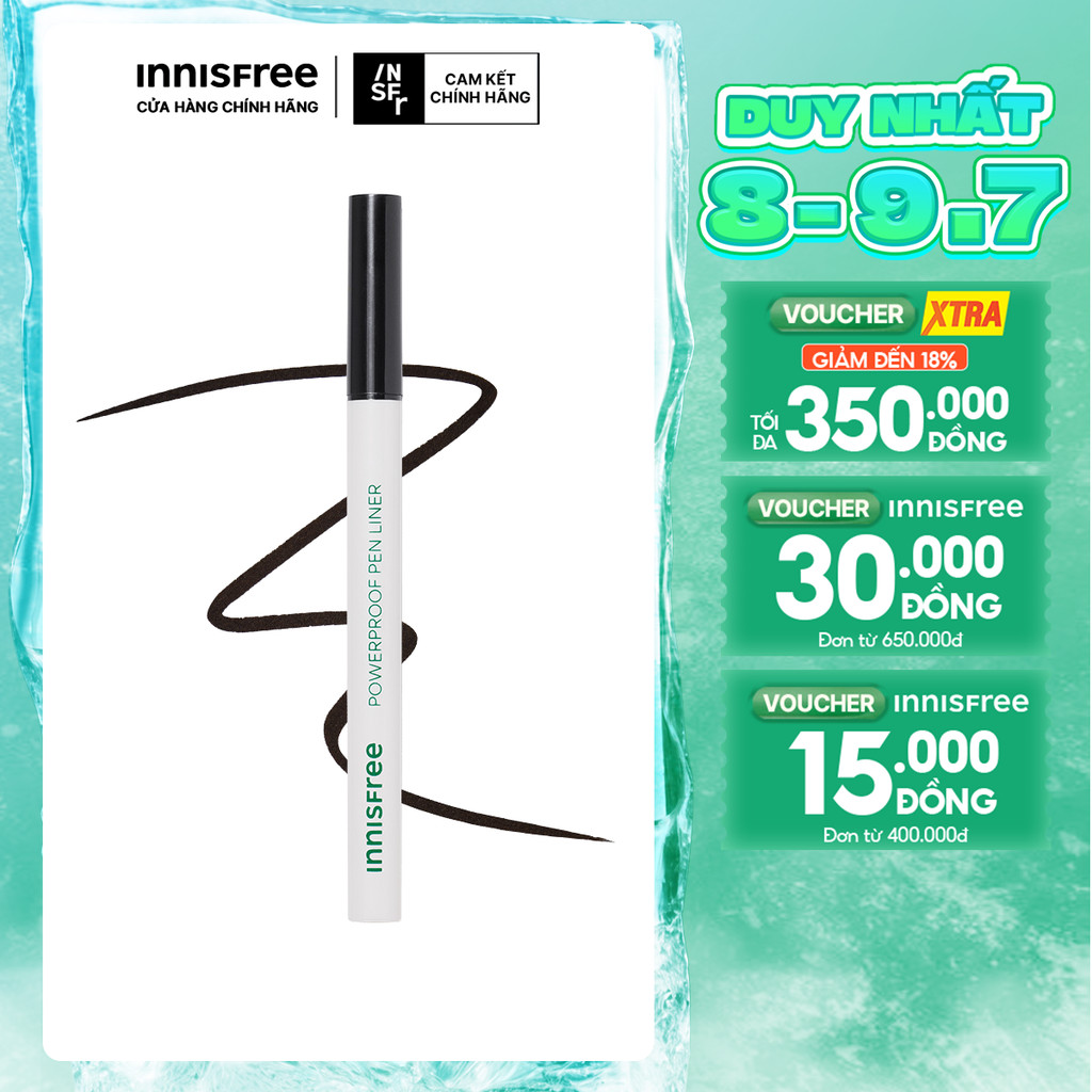 Bút kẻ viền mắt nước lâu trôi innisfree Powerproof Pen Liner 0.6g