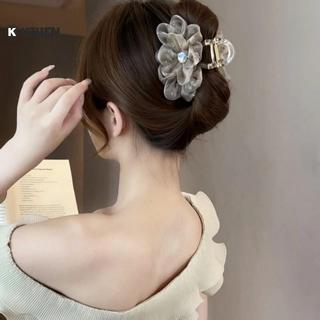 KUZHEN 1 Chiếc Kim Cương Giả Lưới Hoa Tóc Kẹp Cá Mập Thời Trang Hàn Quốc Cho Nữ Chống Trơn Trượt Chắc Chắn Giữ Cho Các Bữa Tiệc HOT