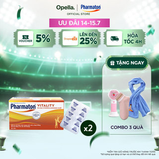 Bộ 2 Thực Phẩm Bảo Vệ Sức Khỏe Pharmaton Vitality Dạng Vỉ Tiện Lợi Hộp 50 Viên