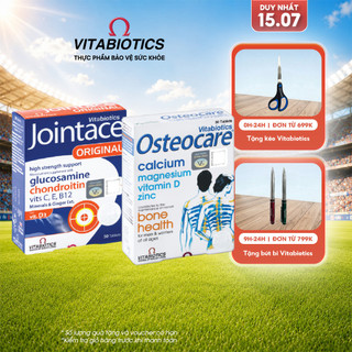 Bộ TPBVSK OSTEOCARE Tablets Hỗ Trợ Xương Chắc Khỏe & JOINTACE Hỗ Trợ Tăng Tiết Dịch Và Sức Khỏe Cho Khớp Vitabiotics