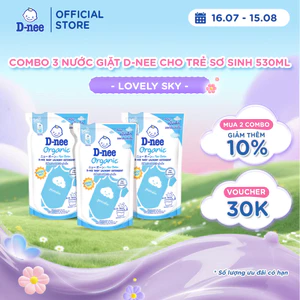 Combo 3 Nước giặt quần áo D-nee 530 ML - Lovely Sky