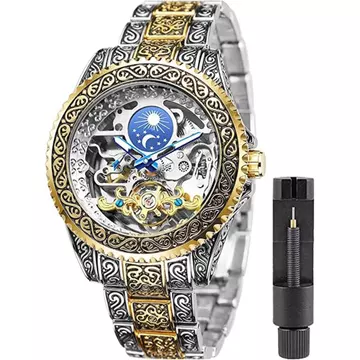 FANMIS Nam Sang Trọng Khắc Đồng Hồ Đeo Tay Họa Tiết Hình Xăm Độc Đáo Khắc Dây Thép Không Gỉ Dạ Quang Đồng Hồ Đồng Hồ Đồng Hồ Đồng Hồ Đồng Hồ Đồng Hồ ML05
