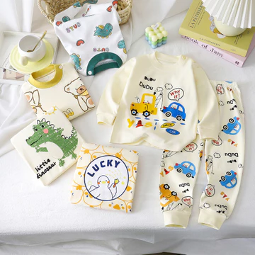 [Phong cách bán chạy] Bộ đồ lót trẻ em Cotton nguyên chất Quần áo mùa thu cho bé trai Quần dài Quần áo trẻ em Ấm áp Quần áo gia đình Quần áo mùa thu Quần áo trẻ em [Vận chuyển nhanh]