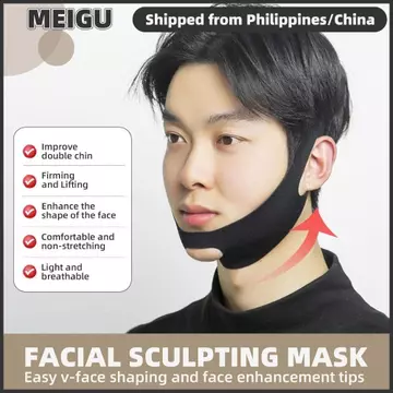 MEIGU V-Line Nâng, Dụng cụ hỗ trợ giấc ngủ có thể tái sử dụng Máy định hình khuôn mặt, Giảm cằm đôi có thể điều chỉnh Giảm chảy xệ Dây thun giảm đau da Dây đeo cằm chống ngáy để điều chỉnh thở miệng