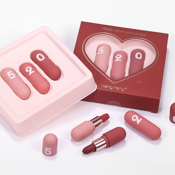 Hengfang Mini Capsule Lipstick Set Velvet Matte Matte Lipstick Niche Thương hiệu Maruko Lipstick Ngày lễ tình nhân
