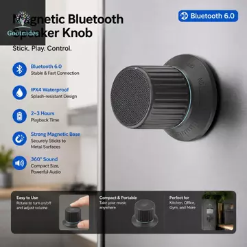 Loa Bluetooth không dây mini GOOTRADES, Giá đỡ điện thoại Loa Bluetooth di động, Loa Bluetooth mini 2 trong 1 không dây chống nước nhỏ gọn Sử dụng trên ô tô