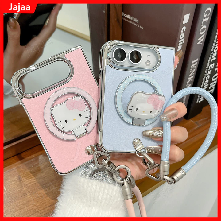 Dành Cho iPhone Duo Mạ Điện Da PU Dành Cho Apple iPhone Ultra iPhone18 Gấp iPhone Gấp iPhone Duo 5G Phim Hoạt Hình Từ Đứng Giá Đỡ Vỏ Bảo Vệ