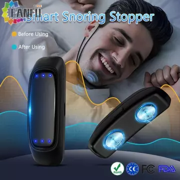 FANFUZOUZU Điện Ngáy Corrector Cổ họng Xung Thiết bị hít thở Hiệu quả Công cụ ngáy Hỗ trợ giấc ngủ tốt Máy kích thích cơ bắp chống ngáy di động EMS xung Ngáy Dừng