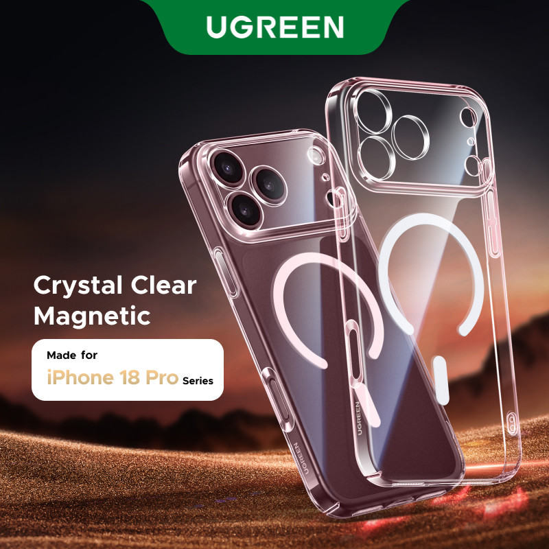 Ốp điện thoại trong suốt / ốp điện thoại mờ UGREEN Chất liệu PC từ tính chống rơi , ốp full cứng cho iPhone 18 Pro Max