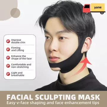 YANE V-Line Nâng, Máy định hình khuôn mặt giảm tốc cằm đôi có thể tái sử dụng, Máy hỗ trợ giấc ngủ có thể điều chỉnh Dây đeo cằm giữ kín miệng Chống ngáy để điều chỉnh thở miệng