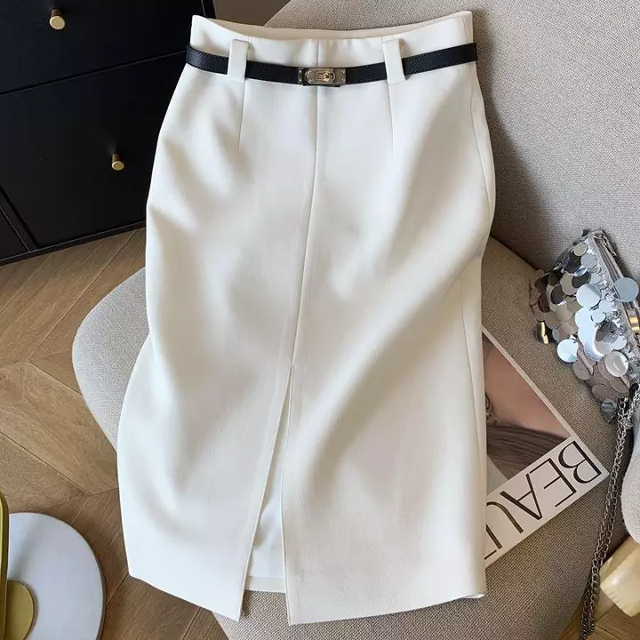 Váy ôm hông giữa eo siêu đẹp cao cấp nơi làm việc mới Bộ đồ nữ Váy váy Váy nửa váy#高级感超好看中裙包臀裙新职场女西装裙感半身裙半裙