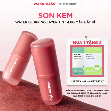 [Daily Hannah Olala] Son Tint WAKEMAKE Water Blurring Layer Tint Dưỡng Ẩm, Bền Màu Lâu Trôi 4.6g