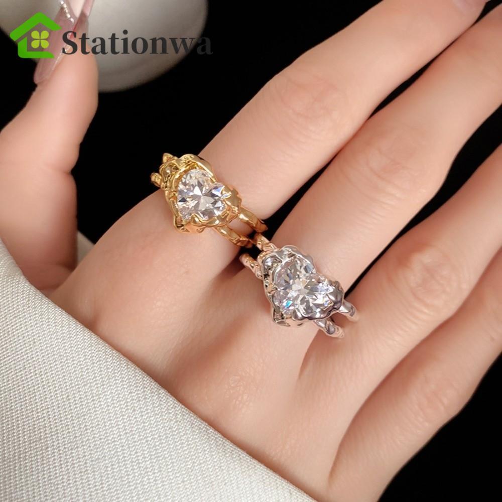Women's Moissanite Ring by Stationwa