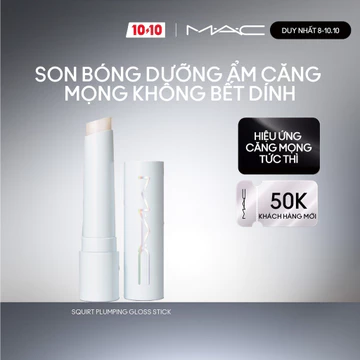Son bóng dưỡng môi ánh nhũ MAC Squirt Plumping Gloss Stick |Căng Mọng & Nuôi Dưỡng Môi, Độ Bóng Cao Không Bết Dính