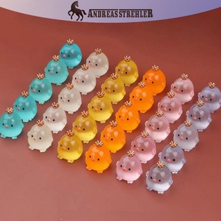 Onetimingfine Dạ Quang Vương Miện Gà Con Hình Trang Trí Phòng Nhựa Nhà Cửa Và Trang Trí Phát Sáng Thu Nhỏ Phong Cảnh Vi Sóng Vịt Quà Tặng VN