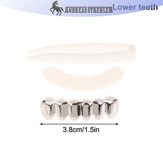 Onetimingfine Răng Grillz kim loại vàng bạc tháo rời, phong cách hip hop punk, trang sức nha khoa cho cosplay, tiệc