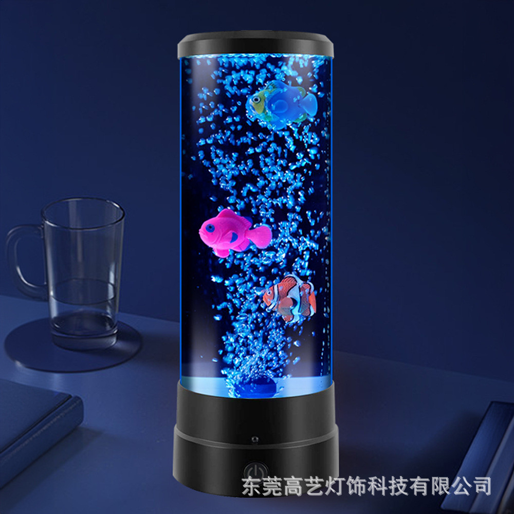 Hàng sẵn có Đèn sứa cắm Đèn ngủ LED Quà tặng sáng tạo Phòng trẻ em Phòng ngủ Bong bóng Đèn cá tự làm Đèn bàn XWIE