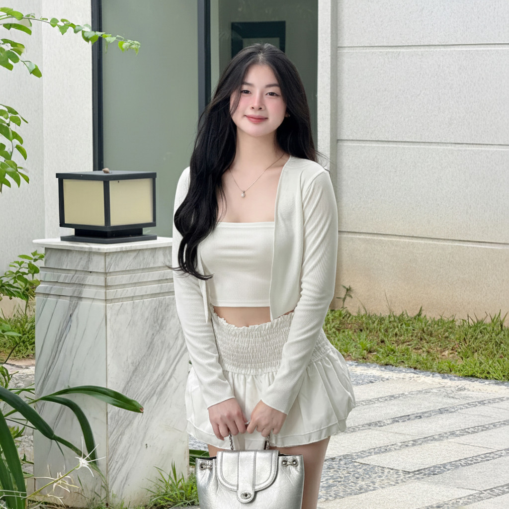 Áo Khoác Cardigan Nữ BABEE Tay Dài Kiểu Dáng Basic Đơn Giản Điệu Đà Sang Trọng Nữ Tính