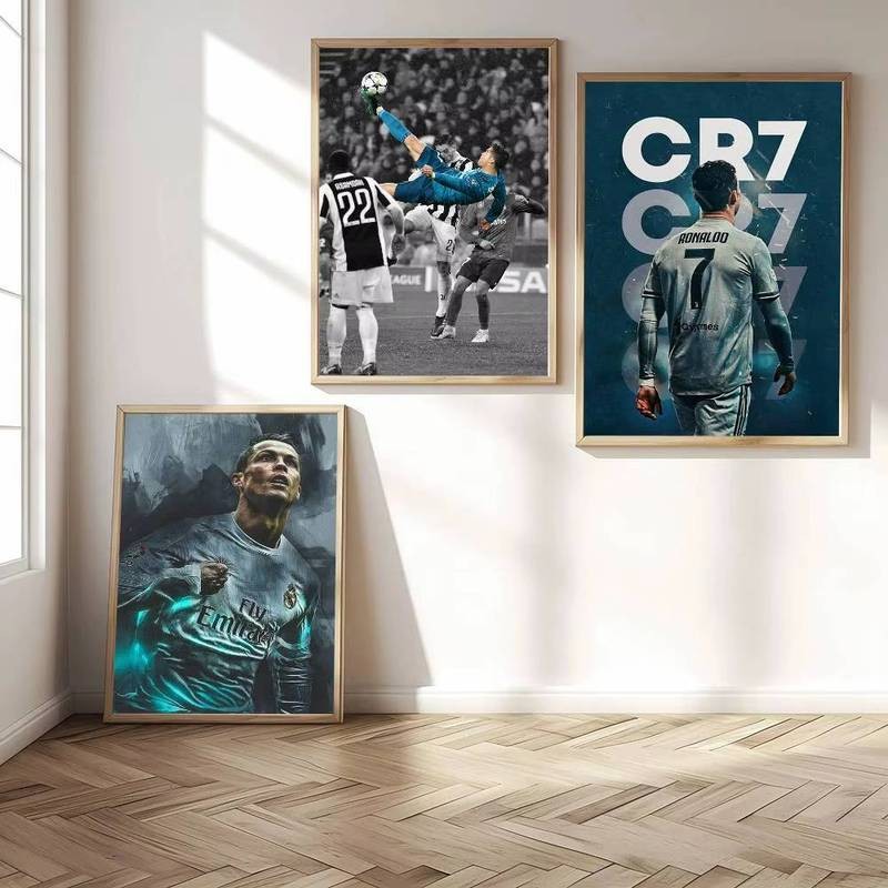Ronaldo Football CR7 Poster Canvas In Thích Hợp Cho Quán Cafe Bar Trang Trí Tường